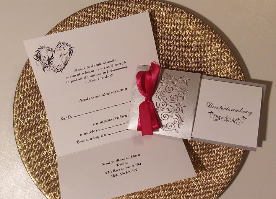 Bon podarunkowy na masaż 